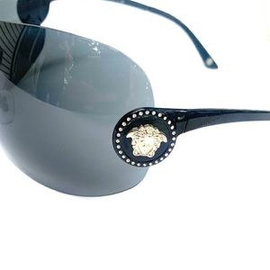 Versace Black Shield Sunglasses - 2113-B